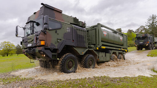 Rheinmetall's armoured cabin for logistic trucks